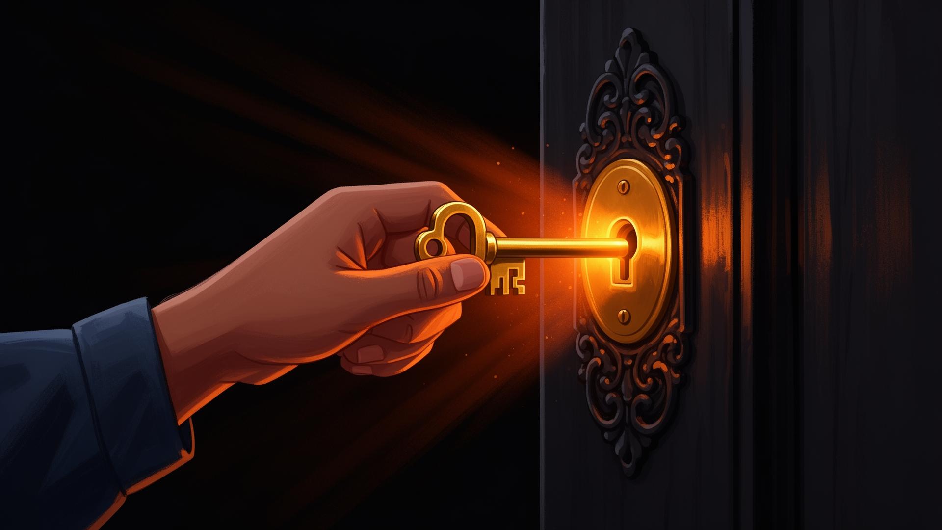 Emergency locksmith in Alberton unlocking a door at night